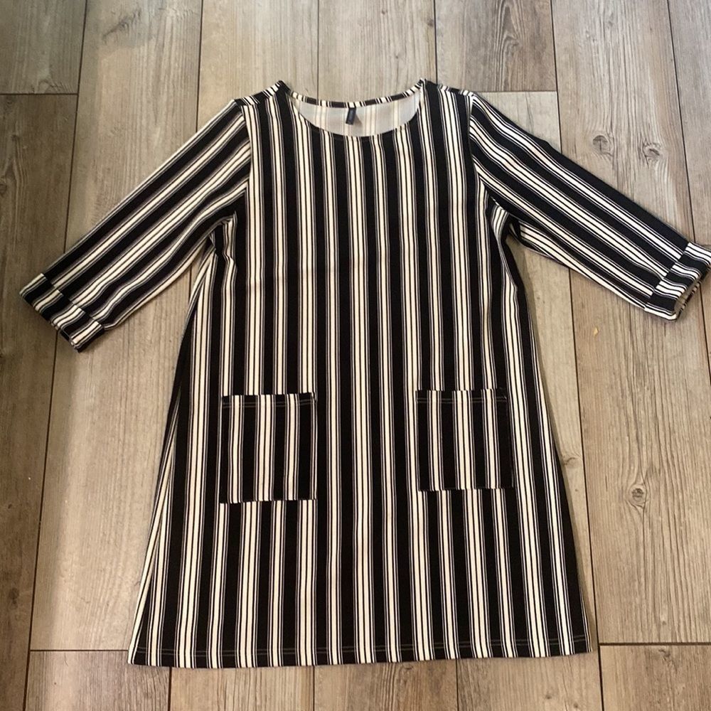 Massini Large Dress Black and White Striped